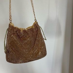 Gold rhinestone bag